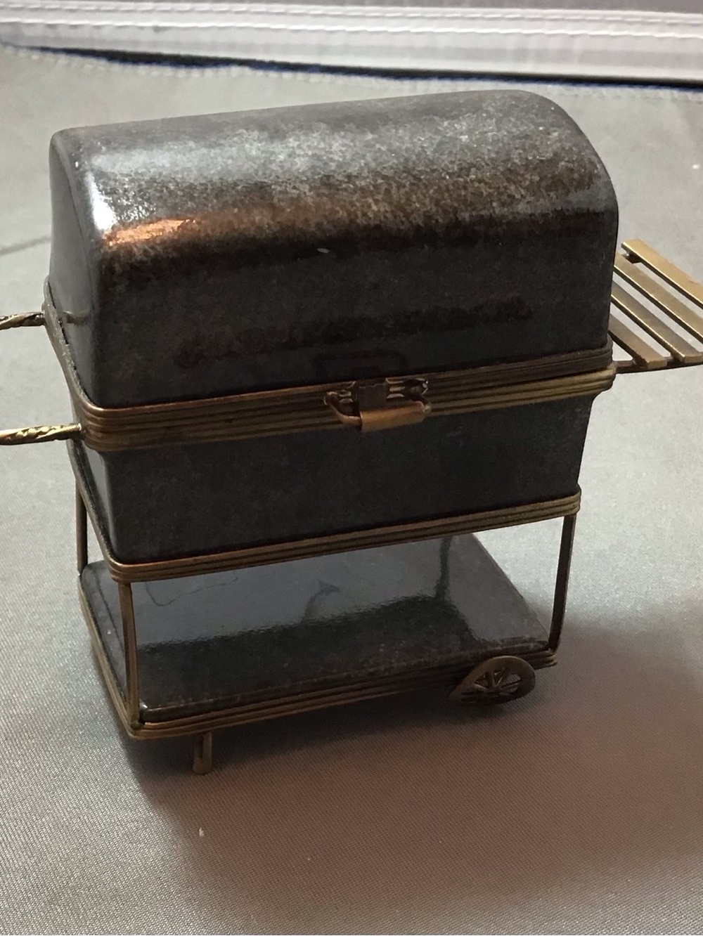 Limoges BBQ Grill Trinket Box